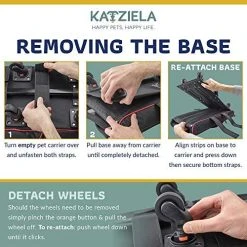 Mia's Pet Supply WPS Airline Approved Removable Wheeled Pet Carrier For Small Pets.