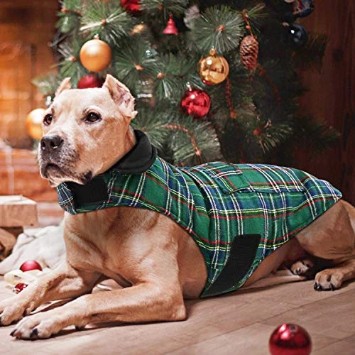 Mia's Pet Supply KAMA BRIDAL Plaid Reversible Dog Fleece Vest - Warm & Stylish Dog Apparel 17 Mia's Pet Supply Apparel KAMA BRIDAL Plaid Dog Fleece Vest, Reversible Warm Dog Clothes,