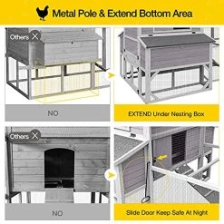 Mia's Pet Supply 47ft² Super Large Chicken Coop Outdoor Wooden Hen House