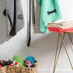 Mia's Pet Supply DII Bone Dry Microfiber Dog Bath Towel with Embroidered Paw Print - Quick Dry & Absorbent 26 Mia's Pet Supply DII Bone Dry Microfiber Dog Bath Towel With Embroidered Paw Print Hygiene