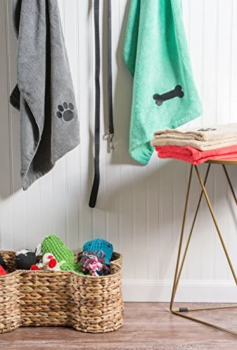 Mia's Pet Supply DII Bone Dry Microfiber Dog Bath Towel with Embroidered Paw Print - Quick Dry & Absorbent 6 Mia's Pet Supply DII Bone Dry Microfiber Dog Bath Towel With Embroidered Paw Print Hygiene