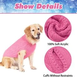 Mia's Pet Supply Turtleneck Knitted Dog Sweater Apparel