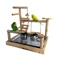 Mia's Pet Supply Aviary & Perches Parrots Playstand Bird Playground Wood Perch Gym
