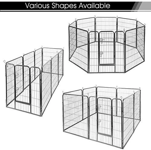 Brand New Mia's Pet Supply Giantex 24/32/40/48 Inch Dog Playpen with Door - 16/8 Panel Pet Playpen for Dogs 6 Mia's Pet Supply Giantex 24/32/40/48 Inch Dog Playpen With Door, 16/8 Panel Pet Playpen