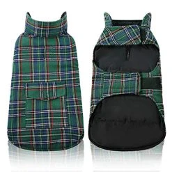 Mia's Pet Supply KAMA BRIDAL Plaid Reversible Dog Fleece Vest - Warm & Stylish Dog Apparel 29 Mia's Pet Supply Apparel KAMA BRIDAL Plaid Dog Fleece Vest, Reversible Warm Dog Clothes,