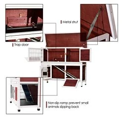 Mia's Pet Supply Lovupet 2-Story Outdoor Wooden Rabbit Hutch & Chicken Coop - Durable & Spacious Design 21 Mia's Pet Supply Lovupet 2 Story Outdoor Wooden Rabbit Hutch Chicken Coop