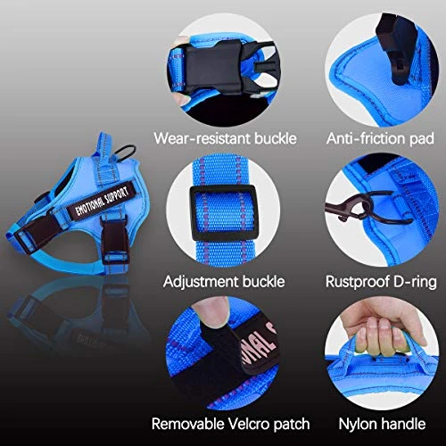 Mia's Pet Supply No-Pull Emotional Support Pet Vest Harness - Reflective, Breathable & Adjustable for Cats & Dogs 2 Mia's Pet Supply Leashes And Harness No-Pull Emotional Support Pet Vest Harness, Reflective Breathable And Adjustable
