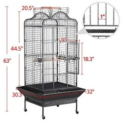 Mia's Pet Supply Yaheetech Extra Large Open Playtop Bird Cage