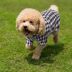Mia's Pet Supply 4 Pieces Dog Plaid Shirt Breathable Dog T-Shirts Apparel