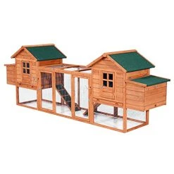 Mia's Pet Supply PawHut 124" Dual Backyard Chicken Coops