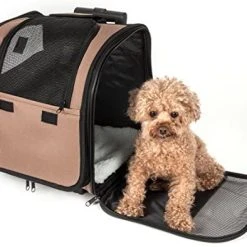 Mia's Pet Supply PET LIFE Wheeled Collapsible Breathable Airline Approved Travel Pet Dog Carrier