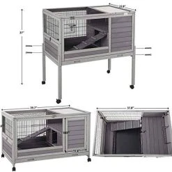 Mia's Pet Supply Rabbit Houses & Accessories Aivituvin Rabbit Hutch Indoor And Outdoor Bunny Cage