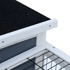 Mia's Pet Supply 36" Raised Outdoor Weatherproof Wooden Rabbit Hutch - Durable Bunny Cage for Outdoor Use 13 Mia's Pet Supply Rabbit Houses & Accessories PawHut 36