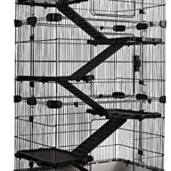 Mia's Pet Supply Rabbit Houses & Accessories PawHut 6-Tier Tall Rabbit Cage For Hamsters, Chinchillas, & Gerbils