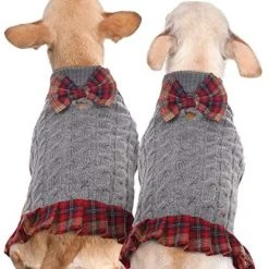 Mia's Pet Supply Kuoser Dog Sweater, Dog British Style Sweater Dress Warm Dog Sweaters Apparel