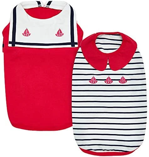 Mia's Pet Supply Patriotic Blueberry Pet Apparel - Pack of 2 Soft & Comfy USA Flag Cat & Dog Outfits 10 Mia's Pet Supply Blueberry Pet Pack Of 2 Soft & Comfy Patriotic Spirit USA Stars Stripes American Flag Apparel