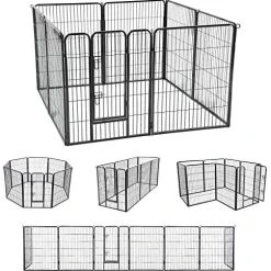 Mia's Pet Supply Pet Playpen, Puppy , Dog Fence, Indoor Outdoor 8 Panels Houses, Pens & Crates