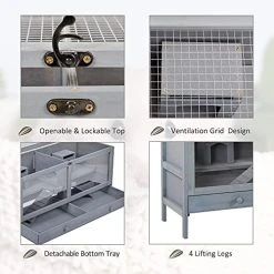 Mia's Pet Supply Wooden Rabbit House & Hamster Cage - Best Price for Small Pets 14 Mia's Pet Supply Rabbit Houses & Accessories PawHut Wooden Hamster Cage Rodent Mouse