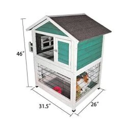 Mia's Pet Supply Petsfit Bunny Cage, Outdoor Rabbit Hutch Rabbit Houses & Accessories