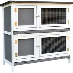 Mia's Pet Supply PawHut Solid Wood Rabbit/Bunny Hutch