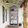 Mia's Pet Supply Gutinneen Wood Bird Aviary On Wheels Outdoor And Indoor Flight Cage