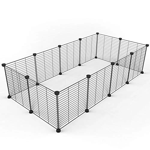 Tespo Pet Playpen - Portable Metal Wire Small Animal Cage for Indoor Use by Mia's Pet Supply 1 Mia's Pet Supply : Tespo Pet Playpen, Small Animal Cage Indoor Portable Metal Wire Yd Fence