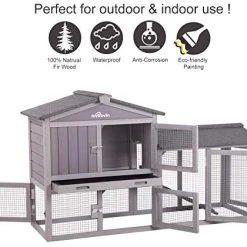 Mia's Pet Supply Aivituvin Expandable Chicken Coop Large Rabbit Hutch Rabbit Houses & Accessories