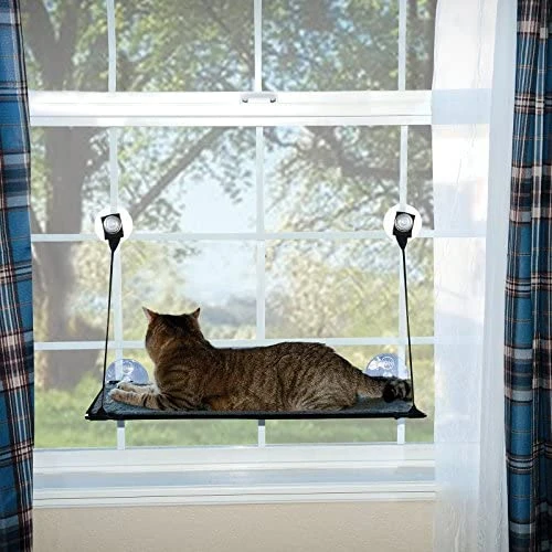 K&H Pet Products EZ Mount Window Kitty Sill - Gray Cat Bed for Indoor Cats | Promo Mia's Pet Supply 6 Mia's Pet Supply K&H Pet Products EZ Mount Window Kitty Sill Gray Bedding