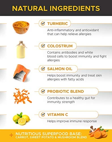 Pet Honesty Allergy Relief Immunity Supplement for Dogs - Best Reviews at Mia's Pet Supply 3 Mia's Pet Supply : Pet Honesty Allergy Relief Immunity Supplement For Dogs