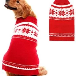 Mia's Pet Supply Dog Sweater - Winter Coat Apparel Clothes With Colorful Stripes