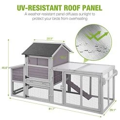 Mia's Pet Supply Chicken Coop Cages 81in Mobile Chicken Coop Multi-Level Hen House