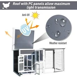 Mia's Pet Supply 63" Wooden Chicken Coop & Rabbit Hutch - Durable Poultry Cage for Hens & Small Animals 11 Mia's Pet Supply Chicken Coop Cages PawHut 63