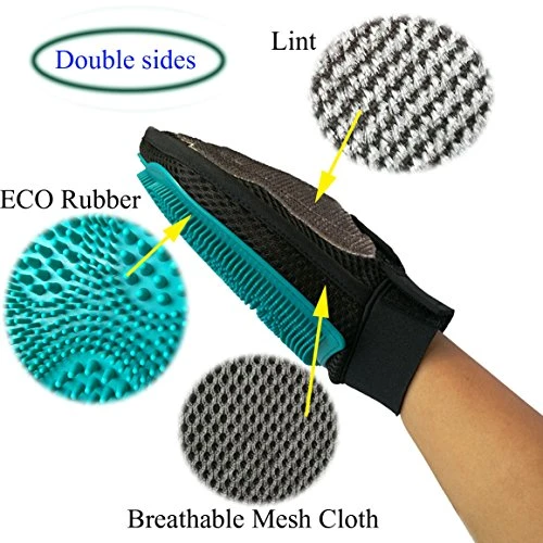 Mia's Pet Supply Grooming Glove - Pet Hair Remover for Cats & Dogs | Affordable Pet Hygiene Tool 3 Mia's Pet Supply Hygiene : Pet Grooming Glove Pet Hair Remover