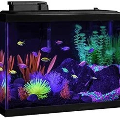 Mia's Pet Supply GloFish 20 Gallon Aquarium Kit With LED Lights, Decor Heater And Filter Fish Products