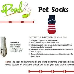 Mia's Pet Supply Apparel Posch Anti-Slip Knit Socks For Pets With Traction Soles For Indoor
