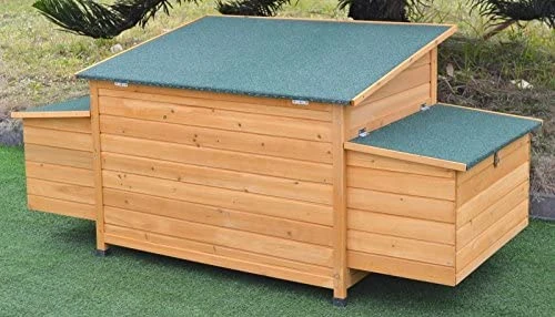 Mia's Pet Supply Omitree 69" Wooden Chicken Coop Cage - Durable Poultry Hutch for Hens, Ducks & More 4 Mia's Pet Supply Omitree New 69" Wood Hen Chicken Duck Poultry Hutch House Coop Cage