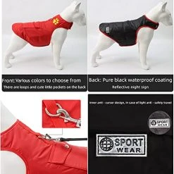 Mia's Pet Supply Doggiekit Dog Cold Weather Costs, Reversible Waterproof Warm Dogs Jacket