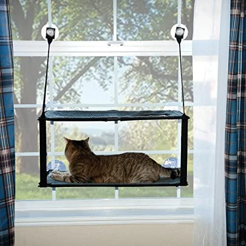 K&H Pet Products EZ Mount Window Kitty Sill - Gray Cat Bed for Indoor Cats | Promo Mia's Pet Supply 8 Mia's Pet Supply K&H Pet Products EZ Mount Window Kitty Sill Gray Bedding