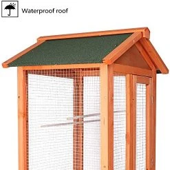 Mia's Pet Supply Vilobos Large Wooden Aviary Standing Vertical Play House Aviary & Perches