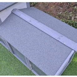 Mia's Pet Supply PawHut Large Outdoor Raised Painted Deluxe Wood Rabbit Hutch