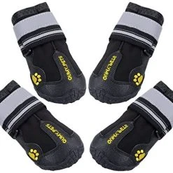 QUMY Waterproof Dog Boots - Reflective, Anti-Slip, Rugged Pet Shoes for All Weather | Mia's Pet Supply 16 Mia's Pet Supply QUMY Dog Boots Waterproof Shoes With Reflective Velcro Rugged Anti-Slip Apparel
