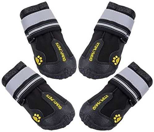 QUMY Waterproof Dog Boots - Reflective, Anti-Slip, Rugged Pet Shoes for All Weather | Mia's Pet Supply 8 Mia's Pet Supply QUMY Dog Boots Waterproof Shoes With Reflective Velcro Rugged Anti-Slip Apparel