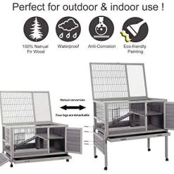 Mia's Pet Supply Rabbit Houses & Accessories Aivituvin Rabbit Hutch Indoor And Outdoor Bunny Cage
