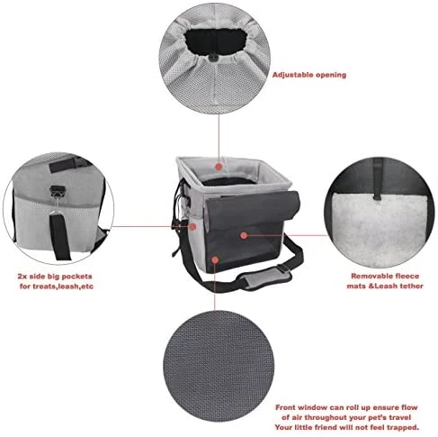 Mia's Pet Supply Travel Pet Carrier Bicycle Basket Bag - Durable & Comfortable for Cats & Dogs 2 Mia's Pet Supply Travel Pet Carrier Bicycle Basket Bag Pet Carrier/Booster