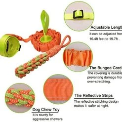 Mia's Pet Supply Dog Toys Outdoor Hanging Bungee Dog Tug Toy, Interactive Tug-of-War