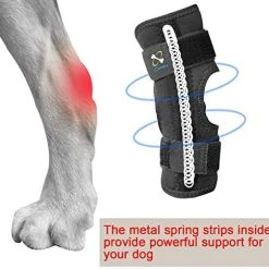 Mia's Pet Supply Apparel Powerful Dog Canine Rear Leg Hock Joint Brace With Metal Spring Strips