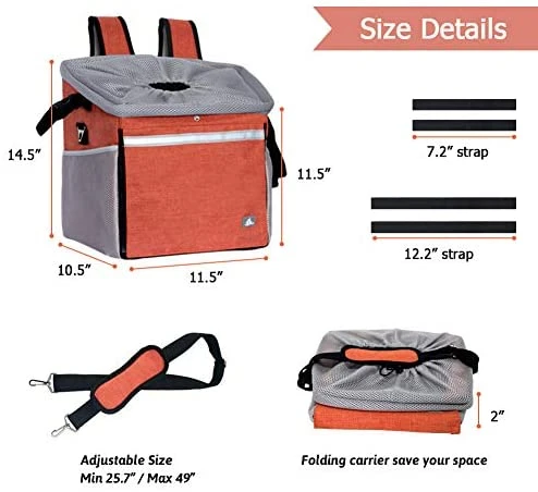 Mia's Pet Supply RAYMACE Pet Bicycle Booster Carrier for Puppy & Small Breeds - Safe & Durable Travel Solution 4 Mia's Pet Supply RAYMACE Pet Bicycle Booster Carrier For Puppy Or Small Breeds