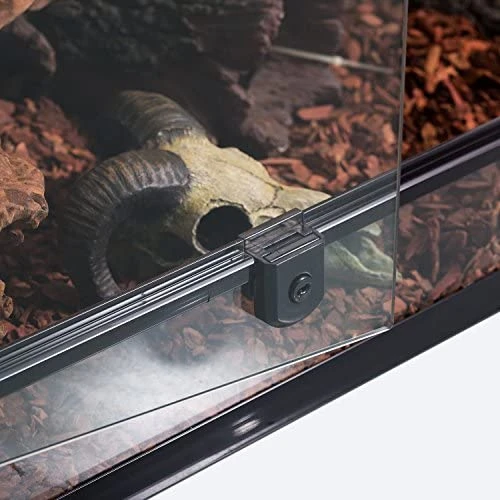 REPTI ZOO Reptile Glass Terrarium Tank - Double Hinge Door with Screen Ventilation for Reptiles, Amphibians, and Small Pets 5 Mia's Pet Supply REPTI ZOO Reptile Glass Terrarium Tank Double Hinge Door With Screen Ventilation Houses, Pens & Crates