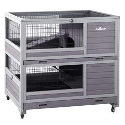 Mia's Pet Supply Rabbit Houses & Accessories Rabbit Hutch On Wheels Guinea Pig Cage