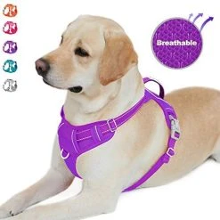 Mia's Pet Supply No Pull Dog Harness Front Clip Heavy Duty Reflective Easy Control Handle For Large Dog Leashes And Harness